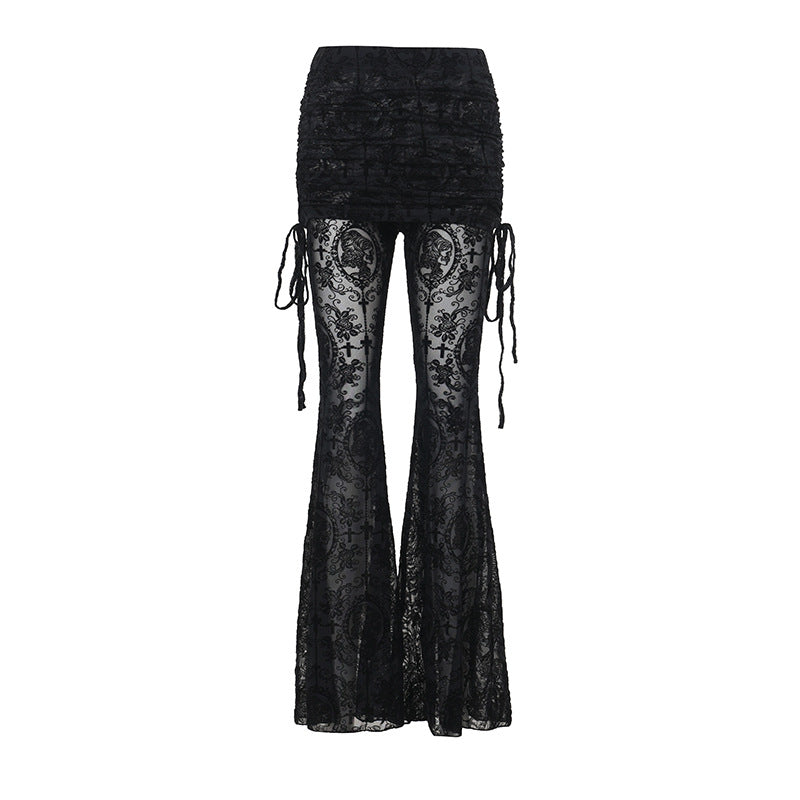 Hot Girl All-match Cross Flocking Culottes For Women