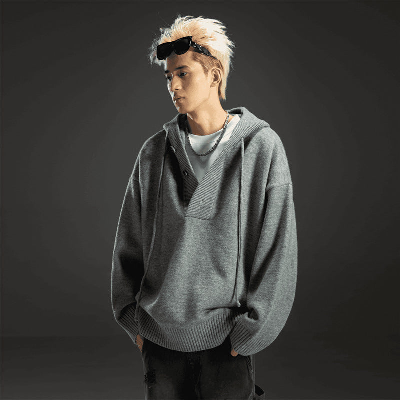 Idle Style Solid Color Same Style Hooded Sweater