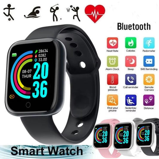 Smart Watch for Men Women Wristwatch Bluetooth Connect Phone Music Player Fitness Sport Bracelet Health Monitor Digital Watches