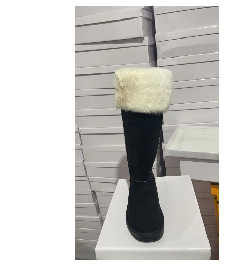Women's Long Snow Winter Fleece-lined Thickened New Platform Cotton Shoes Below The Knee Long Boots