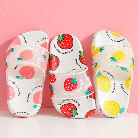 Cartoon non-slip fruit parent-child sandals