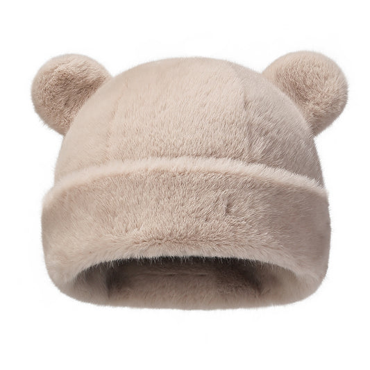 High-Imitation Mink-Fur Earflap Bucket Hat For Warmth And Coziness