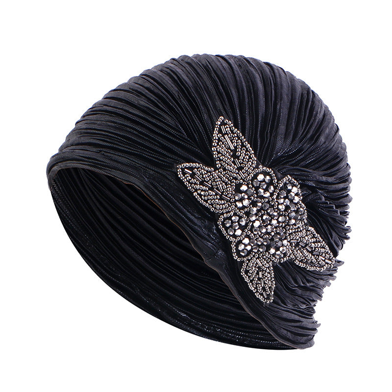 Women's Casual Pleated Ethnic Fabric Headscarf
