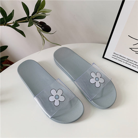 Flower word beach sandals and slippers