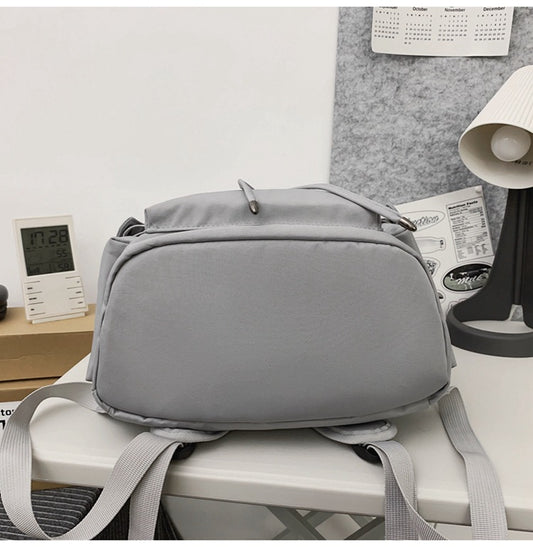 Solid Color Computer Backpack For Men's College Style