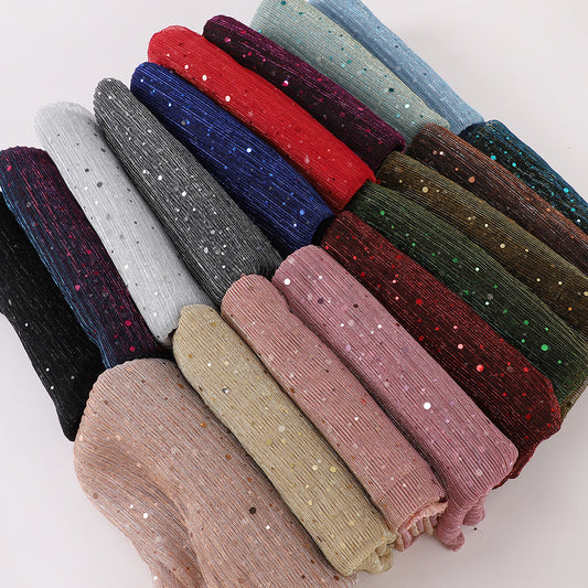 Closed-toe Sequined Shawl Scarf