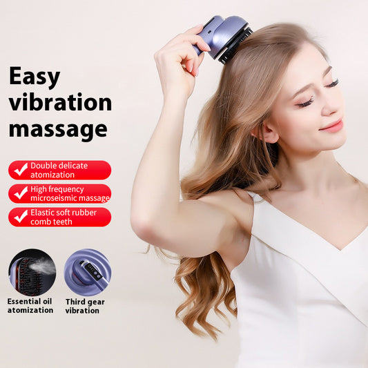Electric Spray Massage Scalp Meridian Comb Vibration Head Anti-hair Loss Hair Brush
