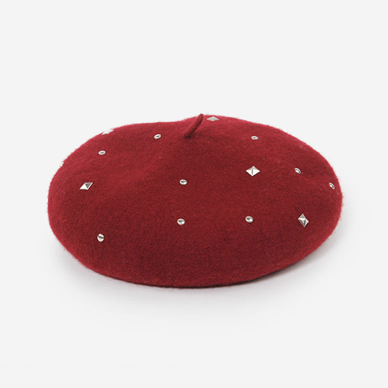 Women's Wool Vintage Metallic Beret
