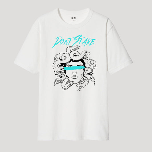Medusa Hvid T-shirt til kvinder med print