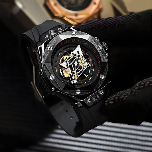 Trendy And Personalized Double-sided Hollow Mechanical Watch For Men