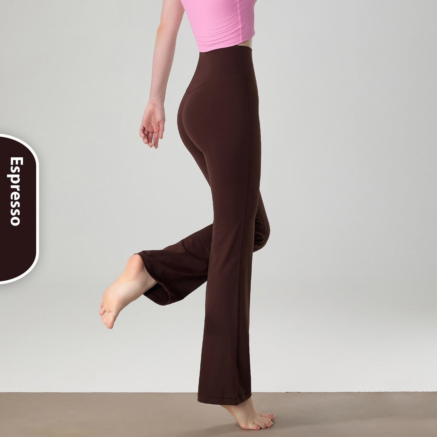 Nude Feel High Waist Hip Lift Bootcut Trousers Female Yoga Pants