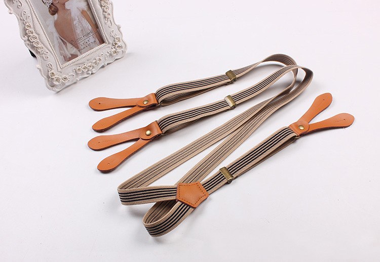 Bib stripe straps straps double shoulder straps men and women elastic elastic suspenders