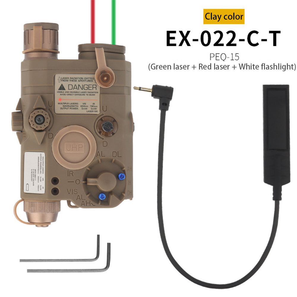 New Original PEQ-15 Full-featured Simulation Weapon Light Infrared Illuminator Infrared Laser And Visible Light Laser