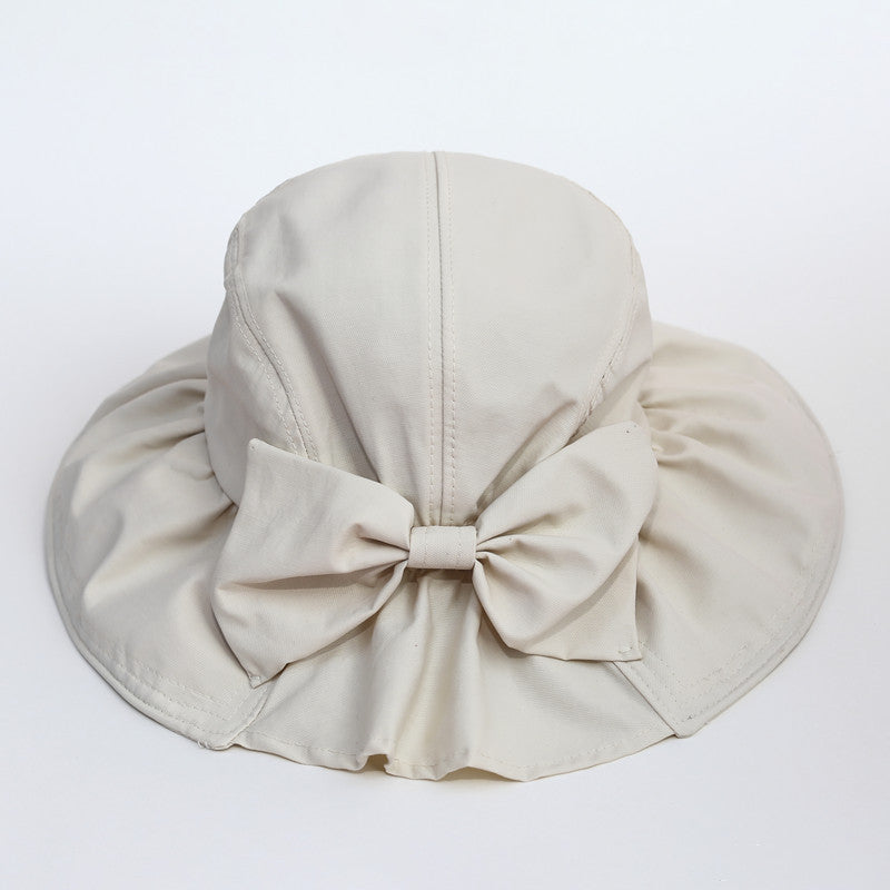Casual Japanese Large Brim Cotton Linen Sun Hat Foldable