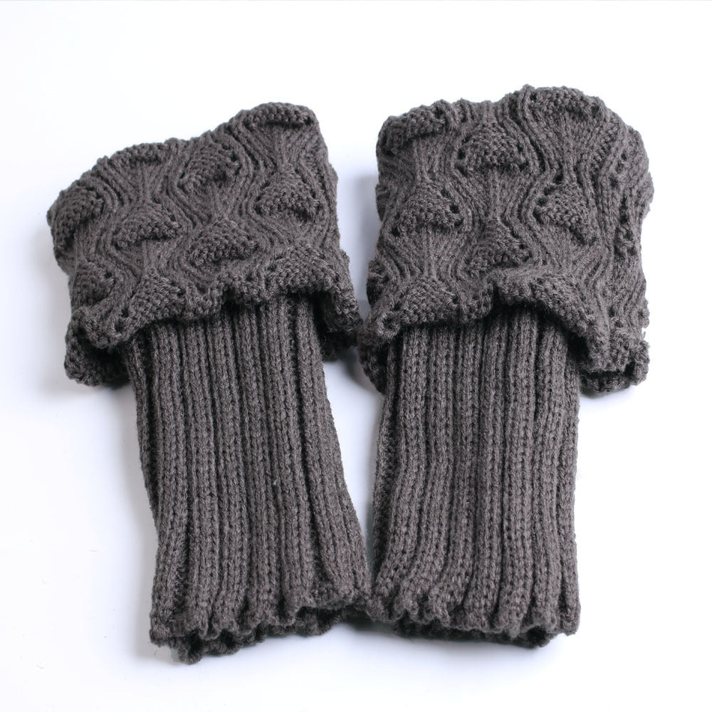Hollow leg boot cover woolen leg cover warm decoration