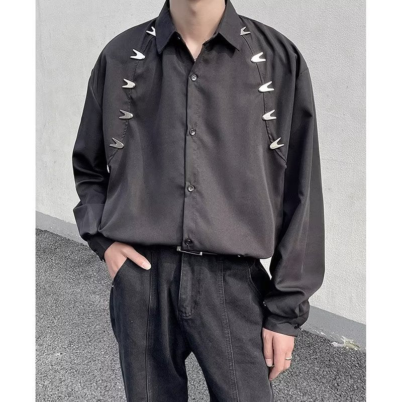 YouthfulShirt Trendy Solid-color Japanese-style Shirt For Men