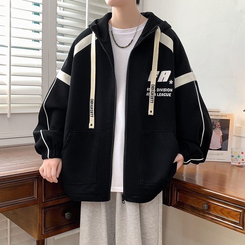 Men's Minimalist Printed Thickened Jacket