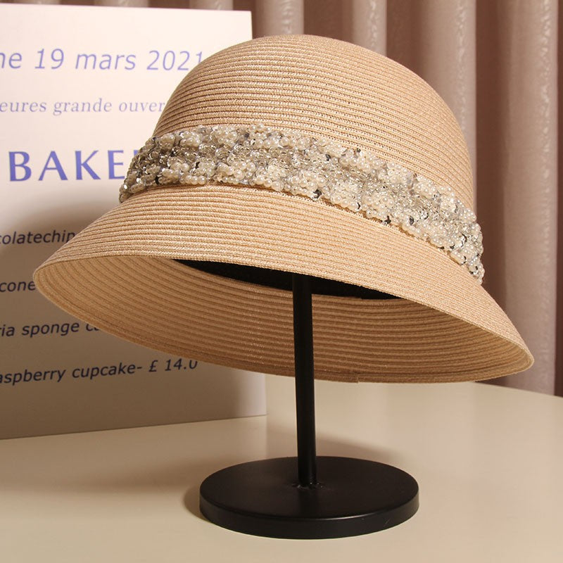 Women's Fashion Temperament Pearl Retro Fisherman Hat