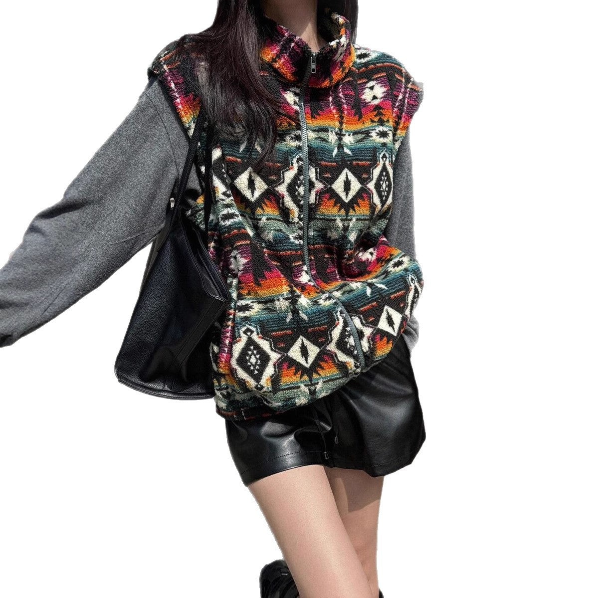 Women's Warm Plush Zip Jacket Coat