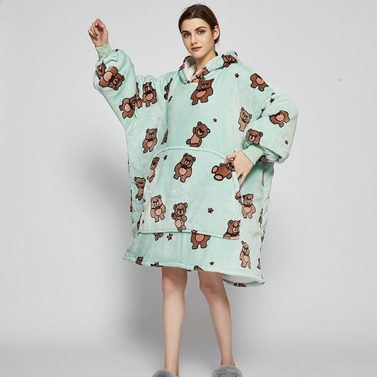 Large Flannel Lovers Casual Home Clothes Pajamas