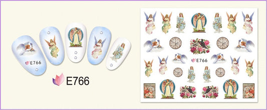 Download main imagesDownload description images11 paquets/LOT NAIL ART 3D SIMULATION dos adhésif ongle autocollant dieu père ange bébé ROSE fleur E765-775