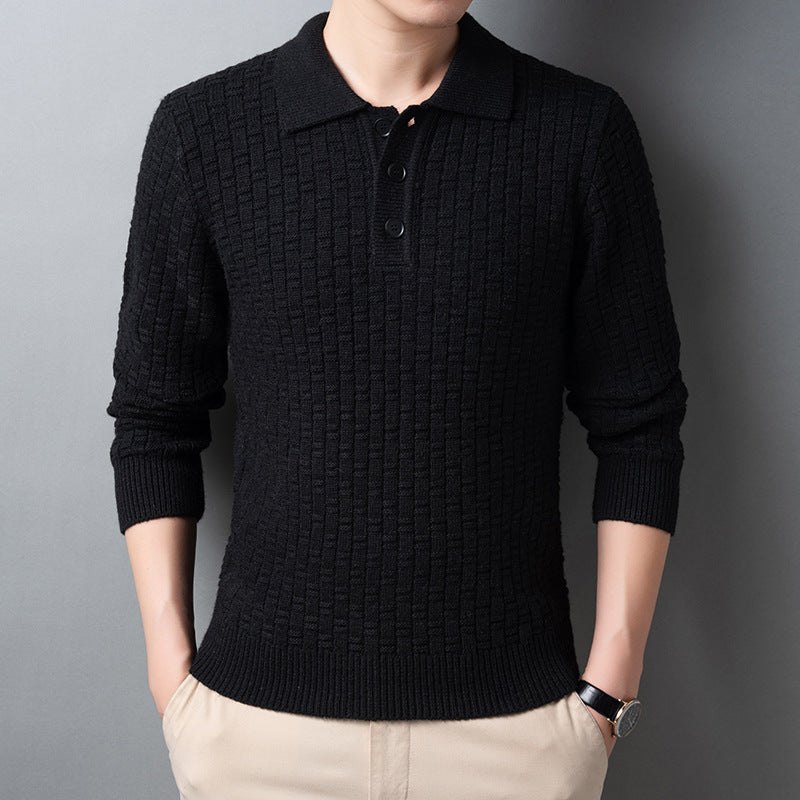Plus Size Jacquard Top Autumn And Winter Men's Sweater