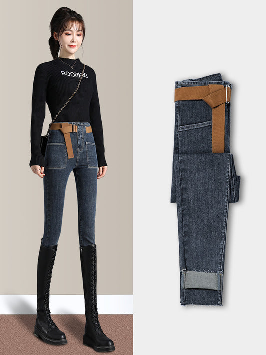 Highly Designed Tight-fitting Women's Trousers With Small Feet