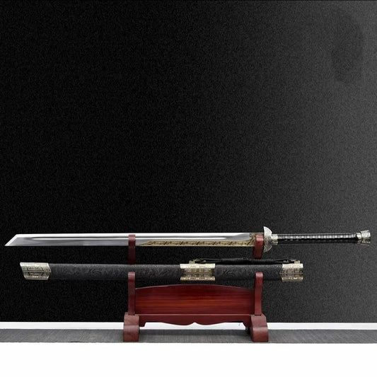 Tianwen Tang Heng Integral Tang Dynasty Horizontal Sword High Manganese Steel Self-Defense Cold Weapon Collection-Grade Unsharpened