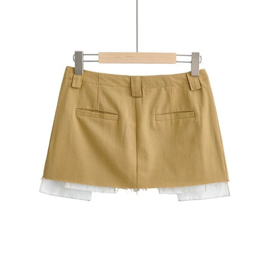 Mini Ultra-short Pleated Skirt With Fashionable Solid Color