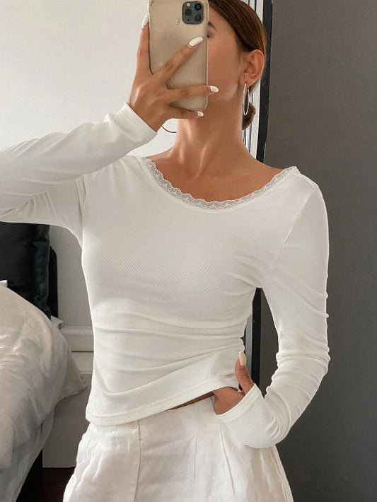 Women's Back Hollow Slim Fit T-shirt