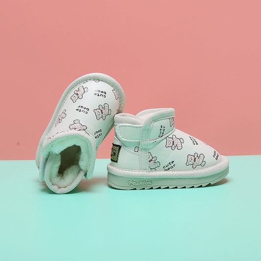 Baby Girls Cotton Children's Soft-soled Snow Boots Shoes