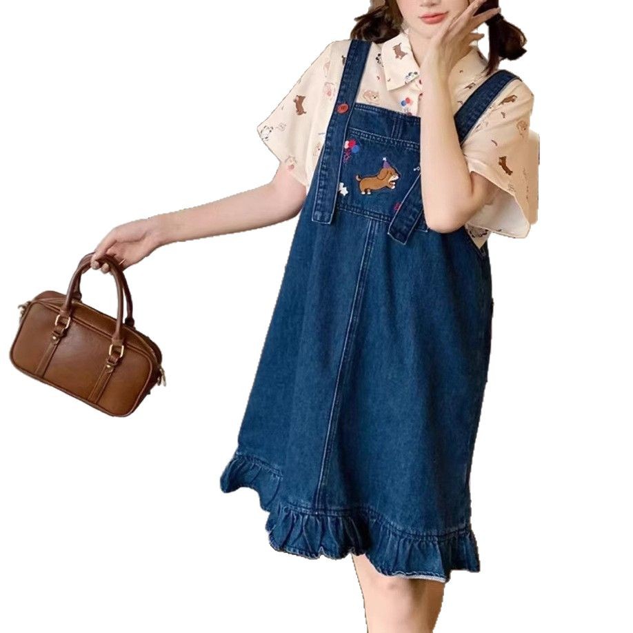 Girls Lightweight Summer Denim Skirt With A Playful Preppy Style