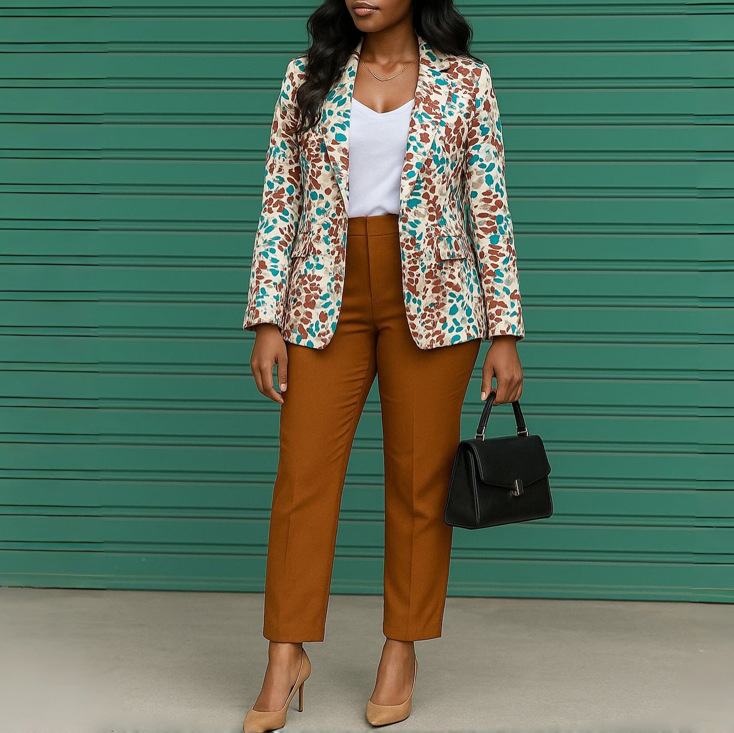 Ladies' Fashion Elegant Slim Two-piece Suit