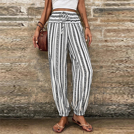 Stribet blomsterprint afslappet jumpsuit til kvinder