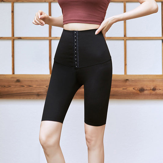 High waist breasted belly yoga pants
