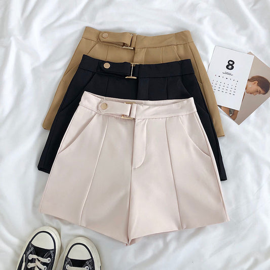 Women's high waist A-line shorts
