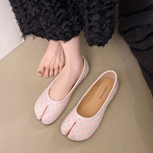 Slide-on Toe-separating Flat Shoes