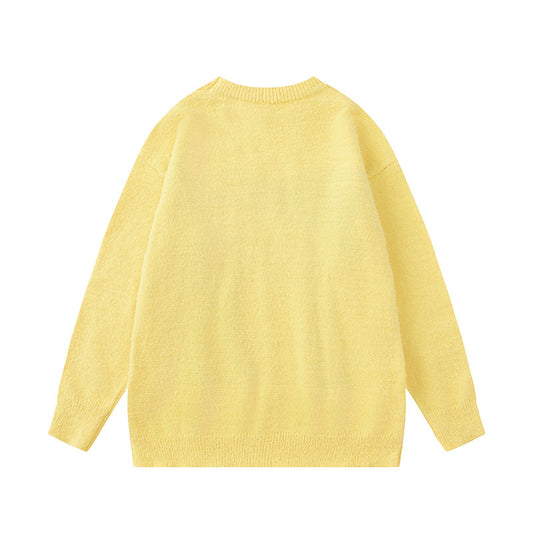Kitten Round Neck Sweater Men