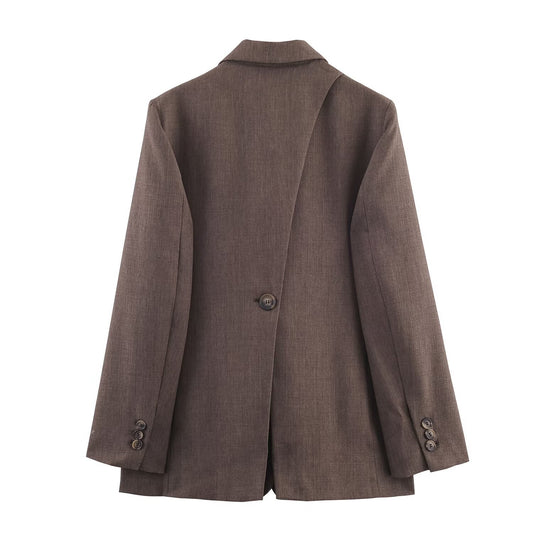 Fashion Back Button Suit Jacket Pants