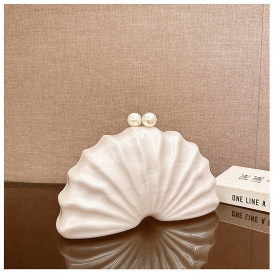 Stylish Acrylic Shell-shaped Clutch Bag Luxury Fashion Evening Bag