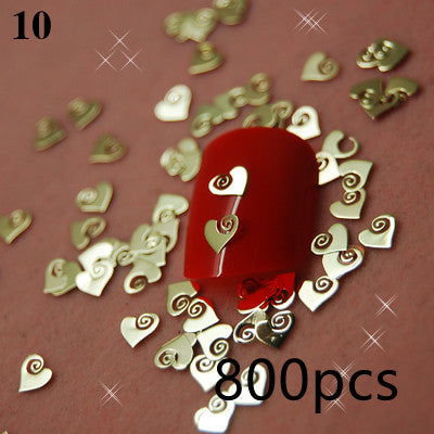 Metal alloy patch series DIY nail stickers