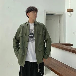 Men's long sleeve shirt Casual coat