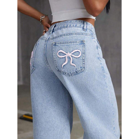 Loose Slimming Sense Of Design Wide Leg Mop Pants