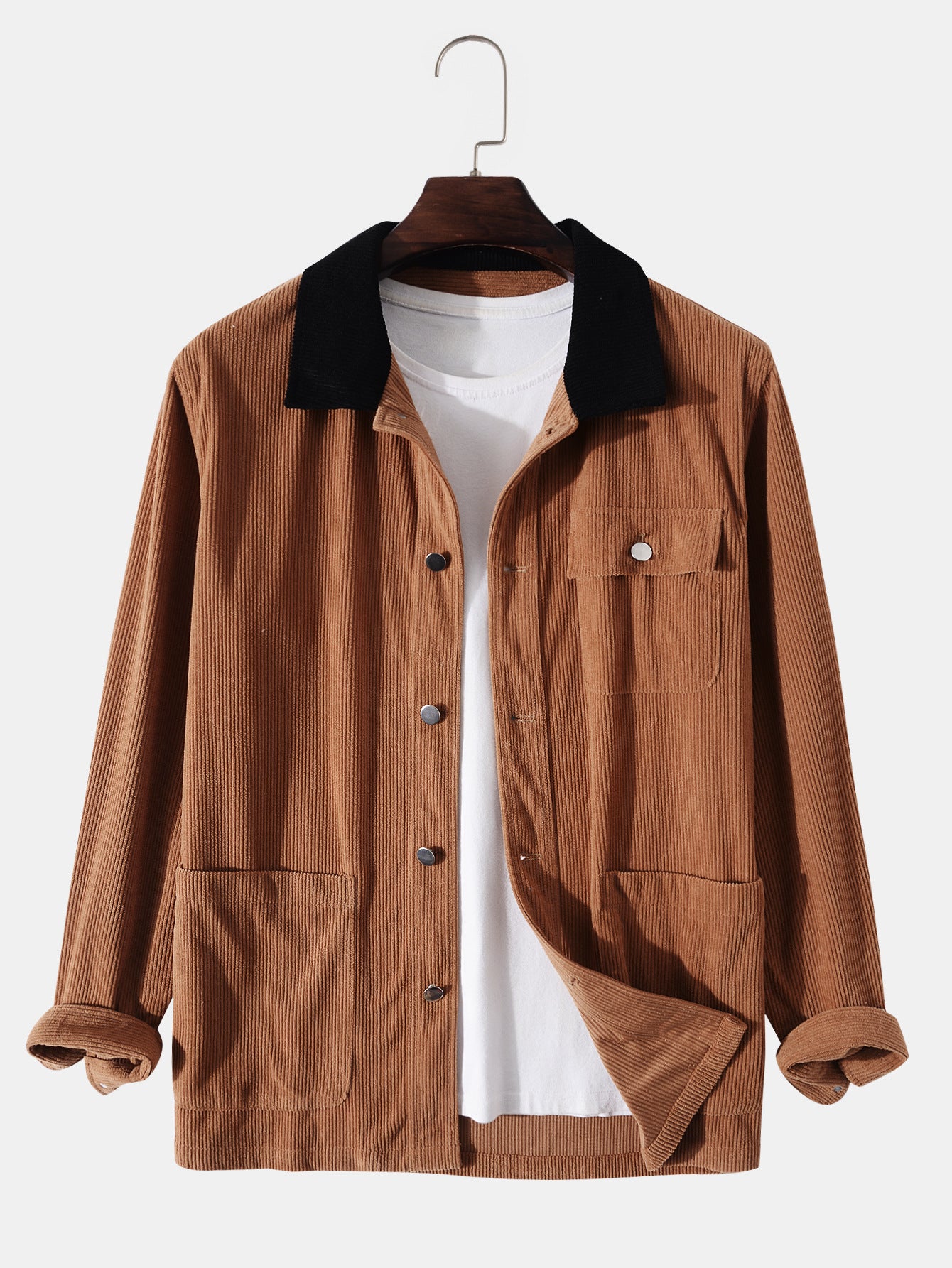 Long Sleeve Men's Jacket European And American Top Solid Color
