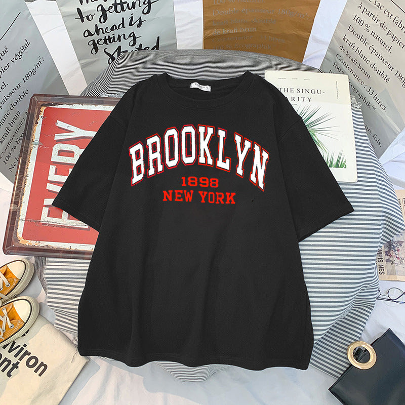New Gothic Style European And American Print T-shirt Short Sleeve