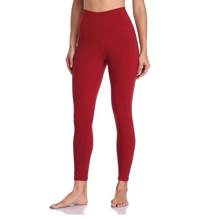 Wear Peach Yoga Pants With High Waist And Belly
