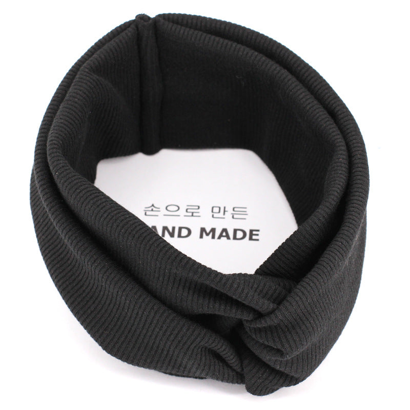 Cross Headband Wild Horizontal Knit Elastic Wool Headband