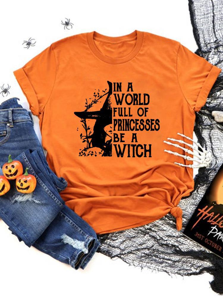 Halloween Fashion Bat Horror Short Sleeves