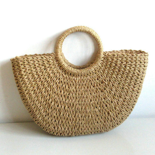 Straw Woven Paper Rope Round Simple Solid Color Weaving