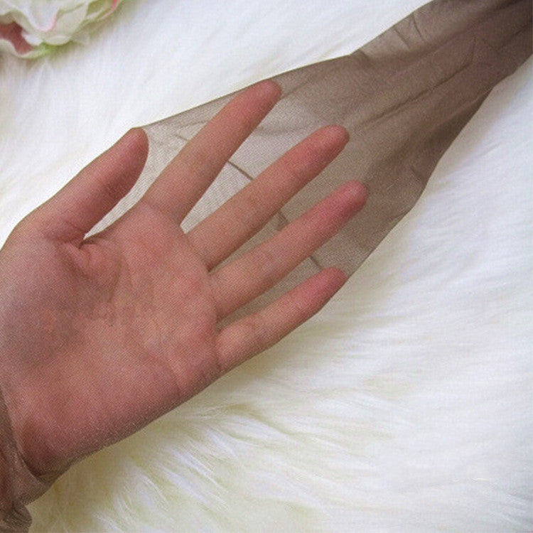 Oily Pearl Transparent Core-spun Silk Socks Ultra-thin